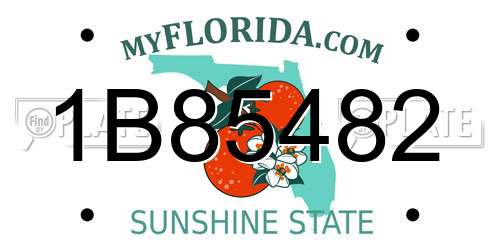 1B85482 Florida License Plate