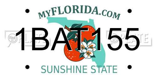 1BAT155 Florida License Plate
