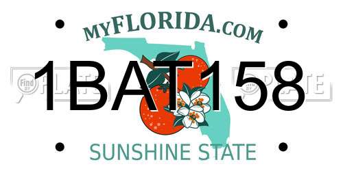 1BAT158 Florida License Plate