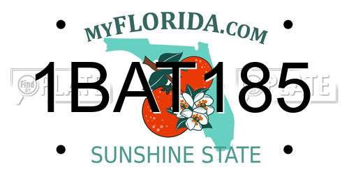 1BAT185 Florida License Plate