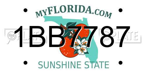 1BB7787 Florida License Plate