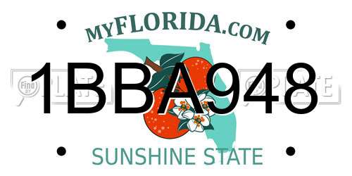 1BBA948 Florida License Plate