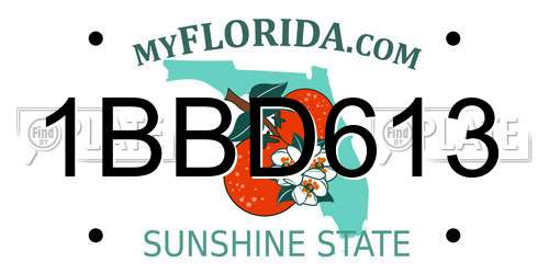 1BBD613 Florida License Plate