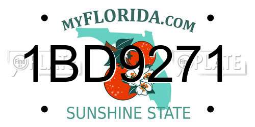 1BD9271 Florida License Plate