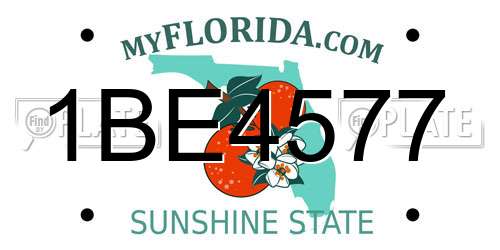 1BE4577 Florida License Plate