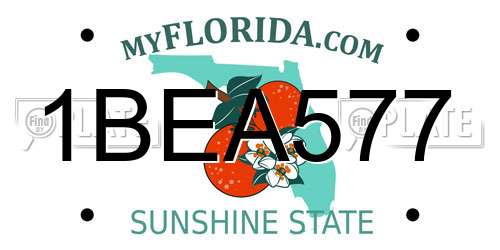 1BEA577 Florida License Plate