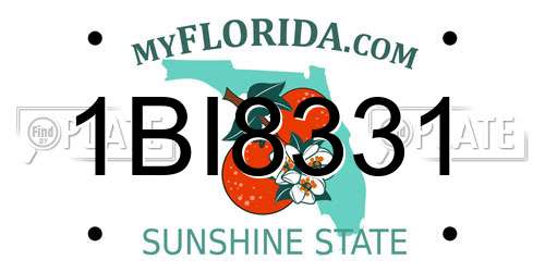 1BI8331 Florida License Plate