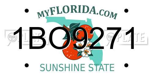 1BO9271 Florida License Plate