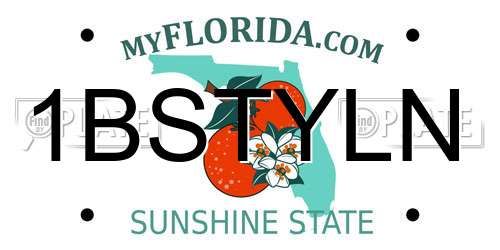 1BSTYLN Florida License Plate