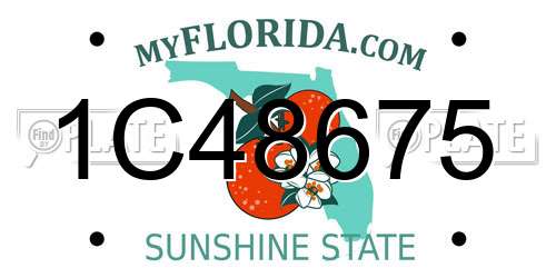 1C48675 Florida License Plate
