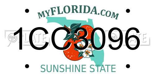 1CC3096 Florida License Plate