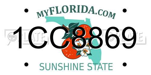 1CC8869 Florida License Plate