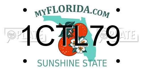 1CTL79 Florida License Plate