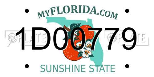 1D00779 Florida License Plate