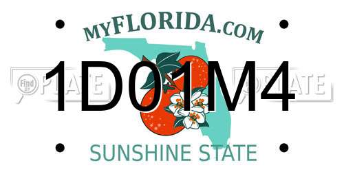 1D01M4 Florida License Plate