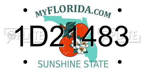 1D21483 Florida License Plate