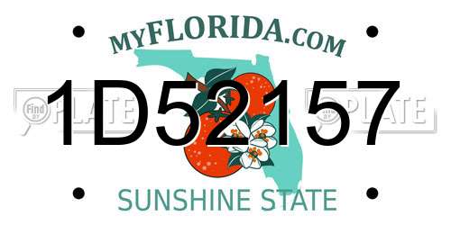 1D52157 Florida License Plate