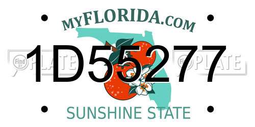 1D55277 Florida License Plate