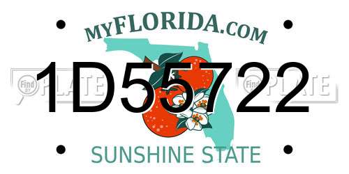 1D55722 Florida License Plate