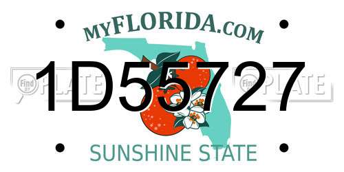 1D55727 Florida License Plate