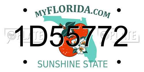 1D55772 Florida License Plate