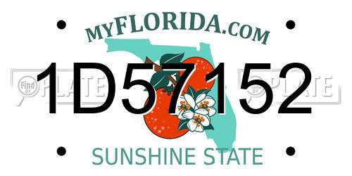 1D57152 Florida License Plate