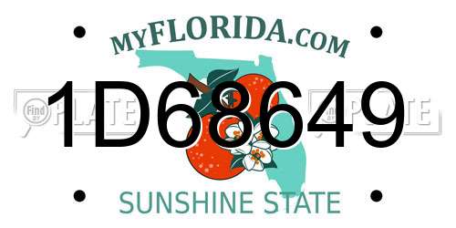 1D68649 Florida License Plate