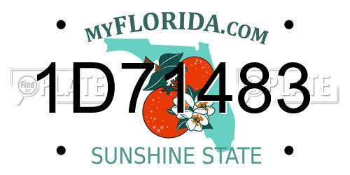 1D71483 Florida License Plate