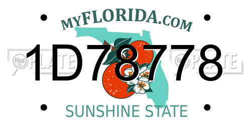 1D78778 Florida License Plate