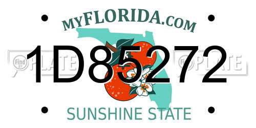 1D85272 Florida License Plate