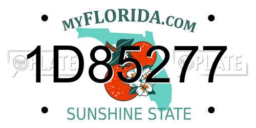 1D85277 Florida License Plate