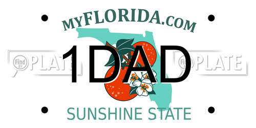 1DAD Florida License Plate