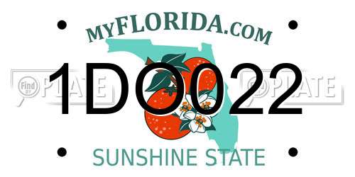 1DO022 Florida License Plate