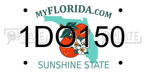 1DO150 Florida License Plate
