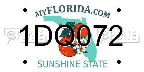 1DQ072 Florida License Plate