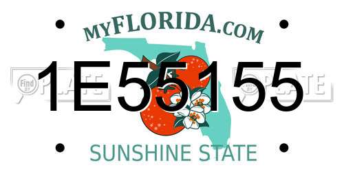 1E55155 Florida License Plate