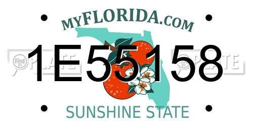 1E55158 Florida License Plate