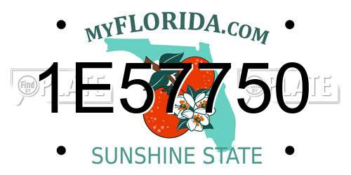 1E57750 Florida License Plate
