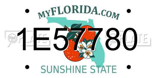 1E57780 Florida License Plate