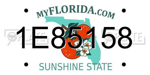 1E85158 Florida License Plate
