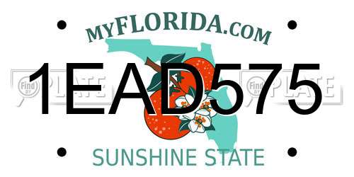 1EAD575 Florida License Plate