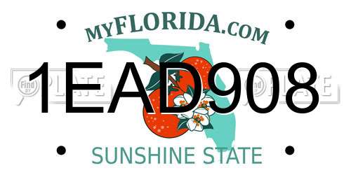 1EAD908 Florida License Plate