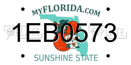 1EB0573 Florida License Plate