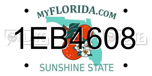 1EB4608 Florida License Plate