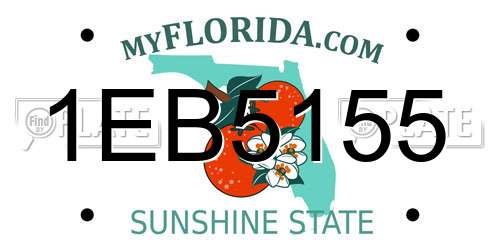 1EB5155 Florida License Plate