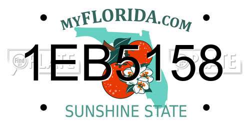 1EB5158 Florida License Plate