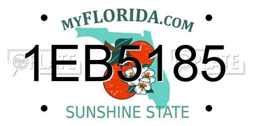 1EB5185 Florida License Plate