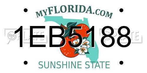 1EB5188 Florida License Plate