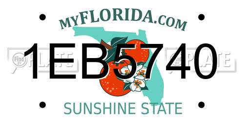 1EB5740 Florida License Plate