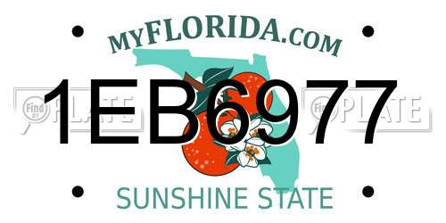1EB6977 Florida License Plate